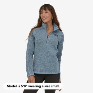 Patagonia Women's Size S Better Sweater 1/4 zip Fleece Steam Blue
